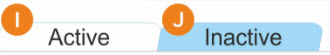 Active/Inactive navigation tab