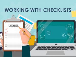 Working with checklists