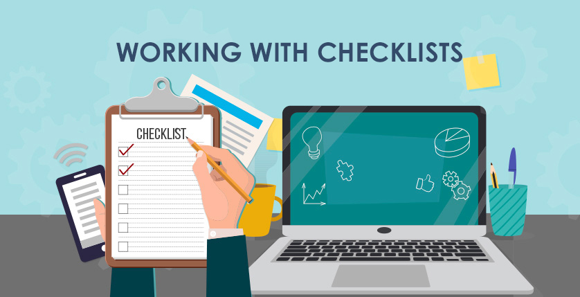 Working with checklists