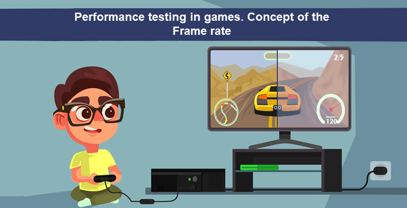 Performance testing in games. Concept of the Frame rate
