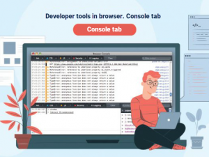 Developer tools in browser. Console tab