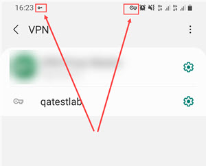 The connection to the VPN