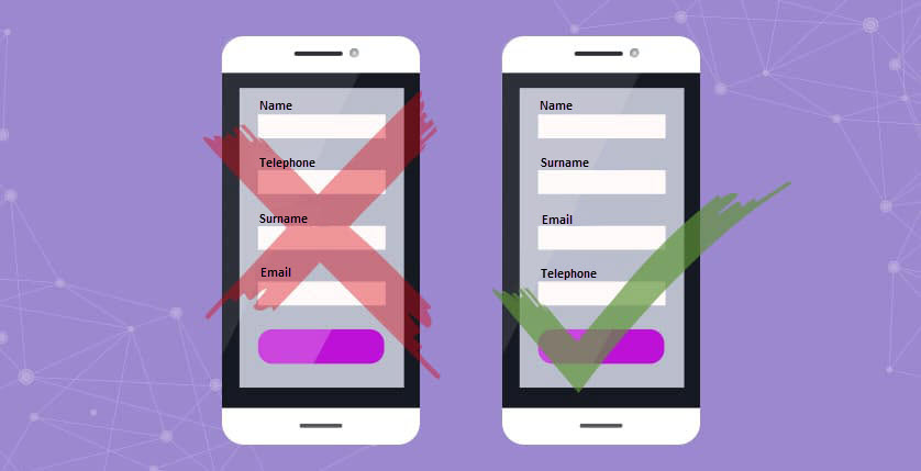 Examples of usability testing of input forms