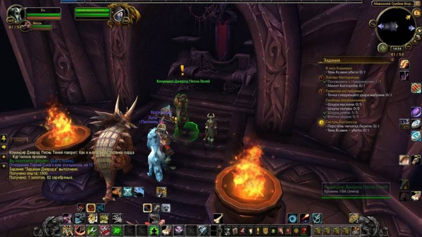 Completing the task in World of Warcraft