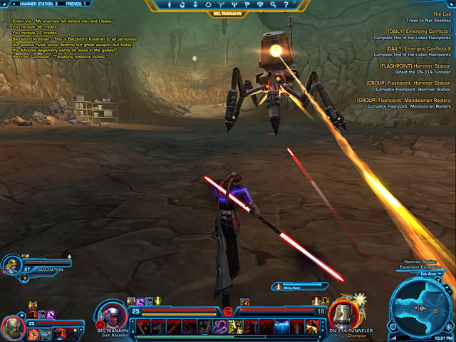 Performing the task in Star Wars: The Old Republic