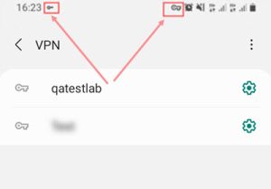 Connection to the VPN