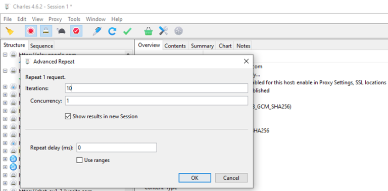 Using Charles in testing.